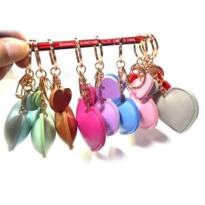 Wholesale ODM Personalised Brass Plating Heart Leather Keychain Handbag Charms from china suppliers