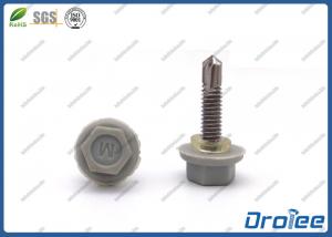 China 304/316/410 Stainless Plastic Coating Hex Washer Head Self Drilling Tek Screw w/ Nylon Sealing Washer on sale