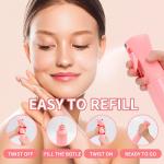 300ml Pink Cylindrical Smooth Plastic Bottle With Pink Spray For Spray Bottle