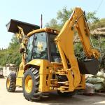 Construction Works 4×4 Backhoe Loader Powering Building Equipment