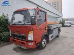Sinotruk Howo 5 CBM Oil Tanker Truck With Oil Meter And Petrol Pump