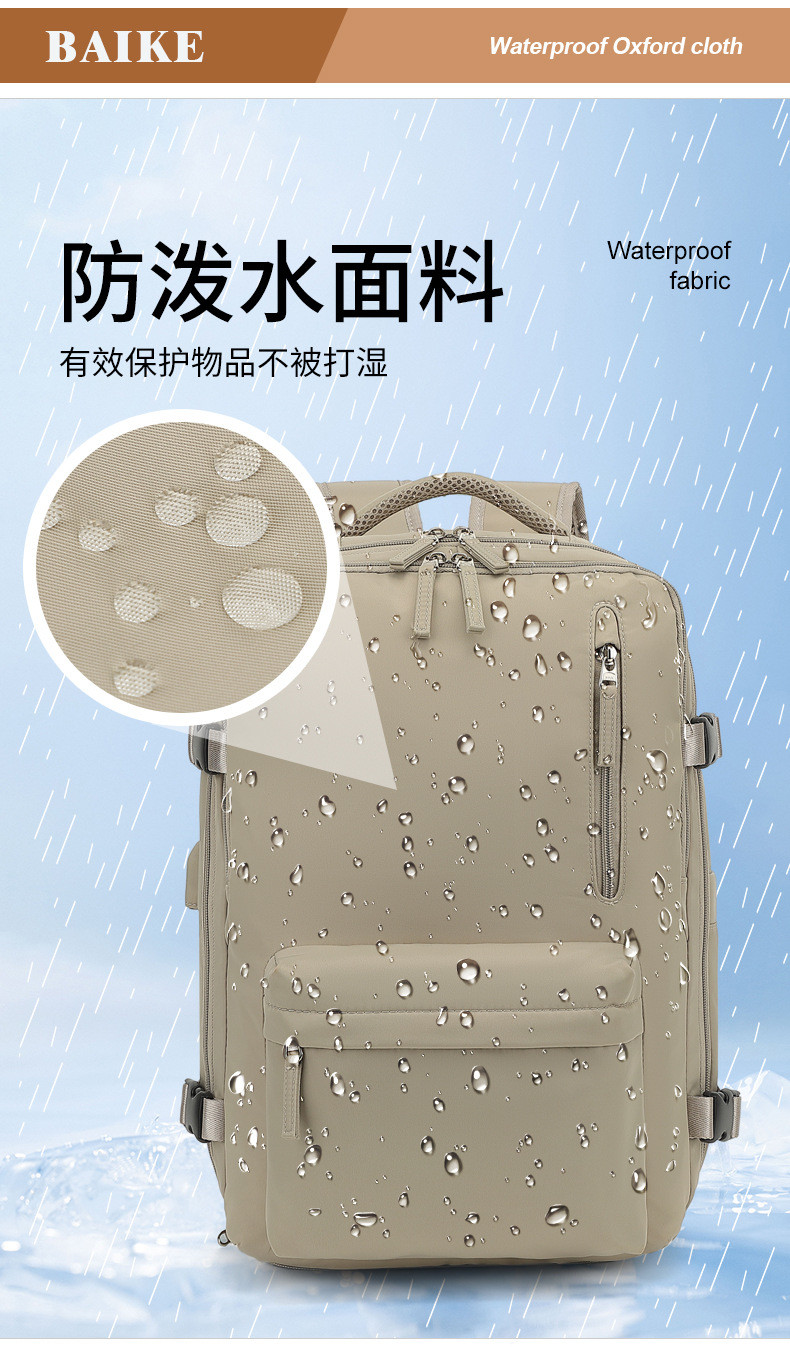 SIMPLE TRAVEL BACKPACK WOMEN'S LARGE CAPACITY LARGE LIGHTWEIGHT MULTI-FUNCTIONAL LUGGAGE BACKPACK SHORT TRIP POOR TRAVEL
