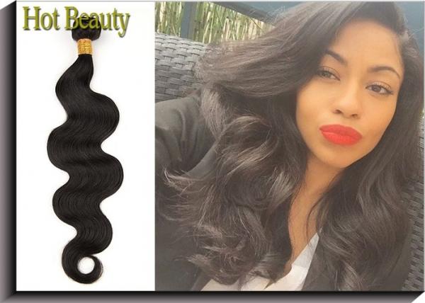 Quality Natural Black Grade 6A Virgin Hair Extensions Body Wave 10 inch -30 inch True to Length for sale