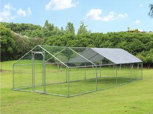 Heavy Duty Glvanized Steel Polyethylene White Color Cover Chicken Run Cage