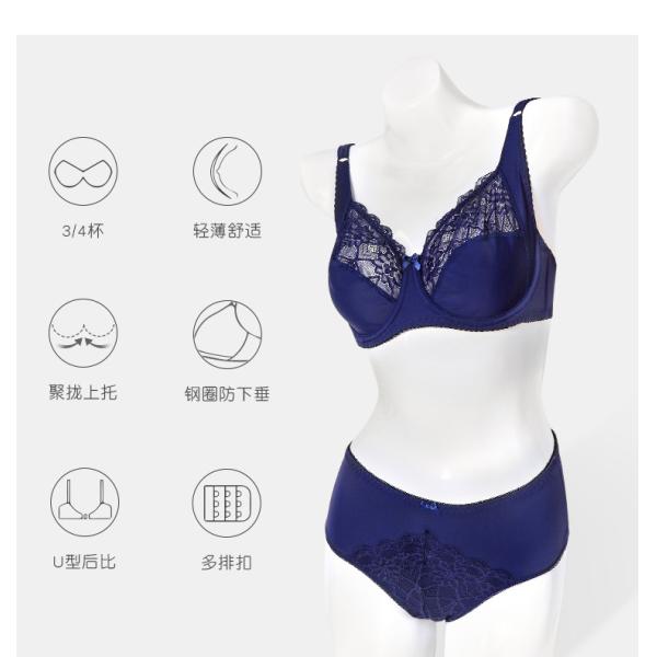 BEIZHI Lace Plus Size Underwear And Bras D Cup Size Sexy Underwire Ladies Inner Wear