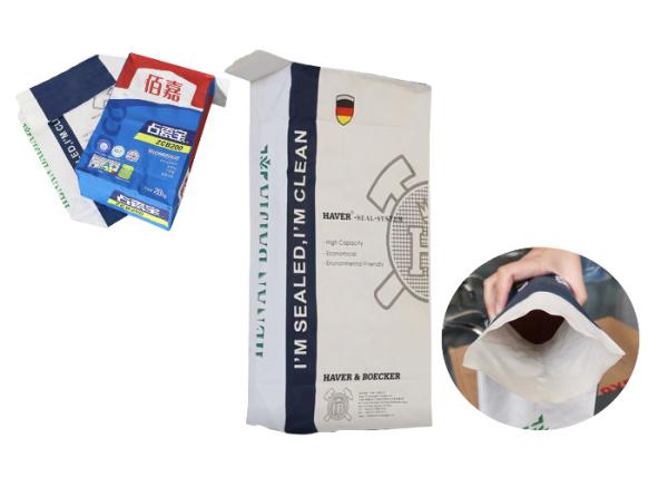 Customized Logo 25 KG Paper Valve Packing Sack For Tile Adhesive General