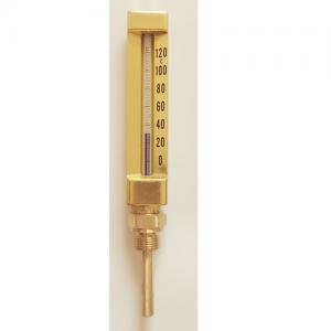 Wholesale Liquid Filled Glass 200mm 120deg V Shape Mercury Filled Thermometer 3/8BSP from china suppliers