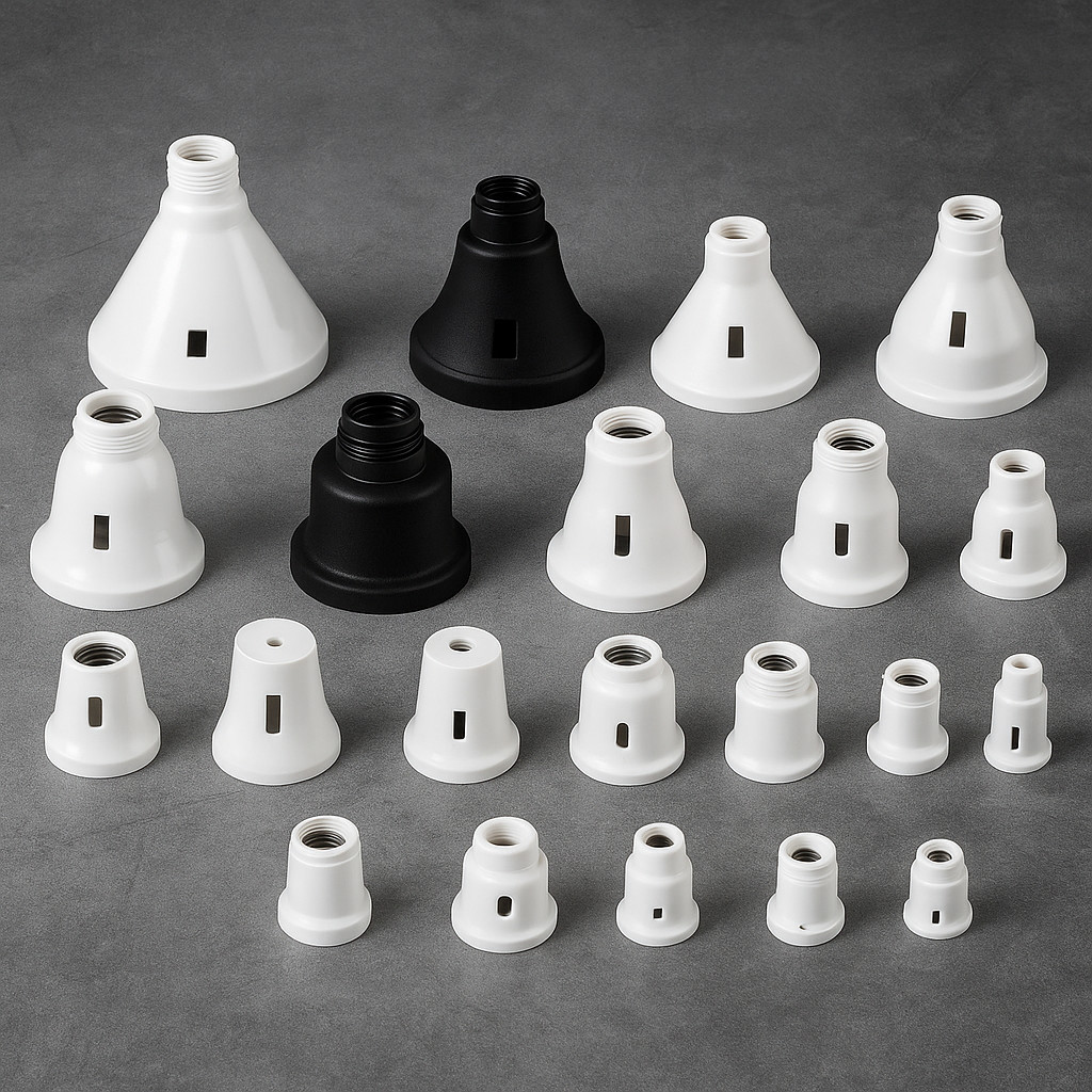 Custom Plastic Lamp Holder Covers – Flame-Retardant Light Socket Housings for LED, Spotlight, and Ceiling Fixtures