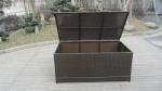 Waterproof Decorative KD Resin Wicker Storage Box For Storeroom