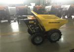 Chain Drive 4WD Gasoline Engine Small Concrete Dumper For Site Works Loading