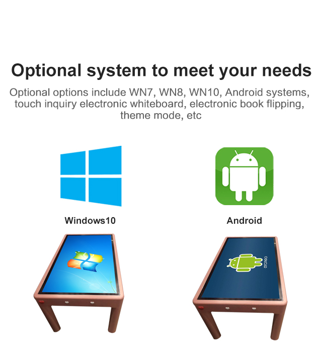 Smart Touch Interactive Screen Table Capacitive Multimedia Touch Table All In One Touch Screen Coffee Table