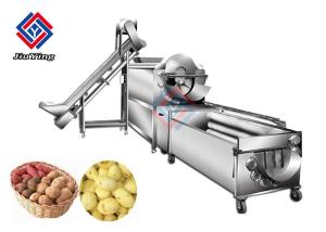 Wholesale Electric Brush Type Potato Production Line For Peeling , Washing And Cutting from china suppliers