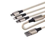 Mutli Charging 3 In 1 Micro Usb Cable , 3 In One Data Cable Long Lifespan
