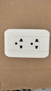 Wholesale Durable And Safe 2 Gang Switch Socket Outlet , Household Electric Wall Sockets from china suppliers