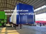 Heavy Duty Hydraulic 3 Axle Tipper Semi Trailer Safe Transportation Blue
