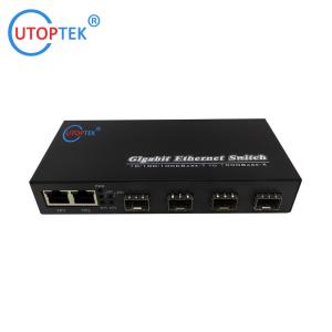 Wholesale 10/100/1000Mbps 3port RJ45+4port SFP/SC fiber ethernet media converter switch normal switch from china suppliers