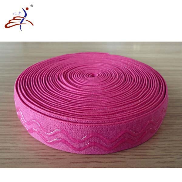Polyester Nylon 1 Inch 25mm Silicone Gripper Elastic For Clothing