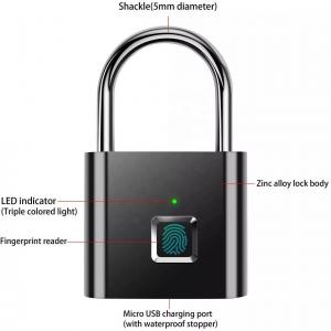 Wholesale Mini Smart Padlock One Touch Open Smart Security Keyless Padlock for Luggage Handbags from china suppliers