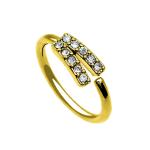 Clear Crystal Nose Piercing Jewellery Double Nose Ring Hoop 18 Gauge OEM ODM