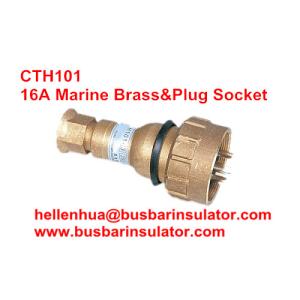 Wholesale 10A/16A marine brass plug&amp;socket CTH101 high current brass electrical plug in bulk from china suppliers