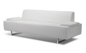 China Simple Design Contemporary Leather Sofa Metal Leg With 3 Seater , 18'' Seat Height on sale