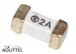 6125 2410 1808 Wire In Air Time Delay Suface Mount Fuse 250V 2A Slow Blow Lead