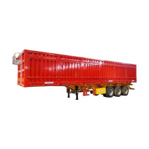 Wholesale 3 Axles Dry Van Cargo Semi Trailer with Side Open Door and 11980*2500*3800mm Size from china suppliers