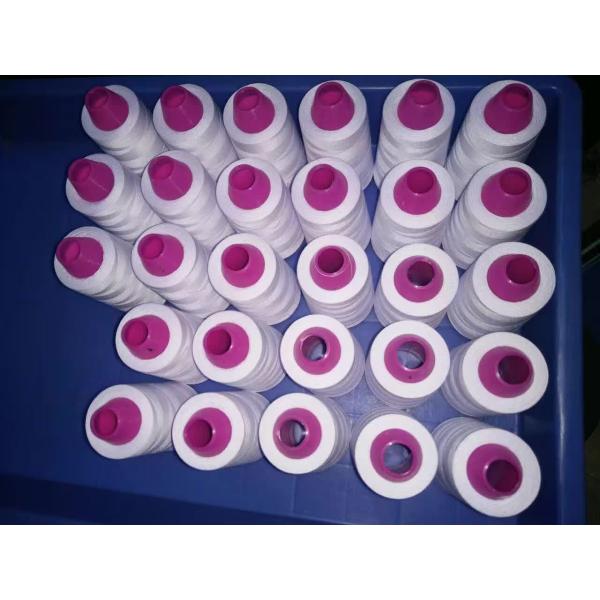 Plastic Cone Spun Polyester Yarn 40 / 2 50 / 2 60/2 Eco - Friendly For T Shirt