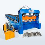 Adjustable Cutting Length Steel Floor Deck Roll Forming Machine For 13T Load