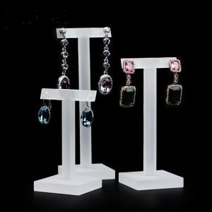 Wholesale Matte Color Acrylic Earring Display Stands Plexiglass Exhibition Prop With Square Basement from china suppliers