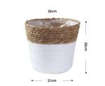 Handicraft Natural Seagrass Storage Basket With Handle ECO Friendly Kids Toy