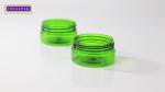 PET Clear Green Plastic Cosmetic Jars 80ml Silkscreen Printing
