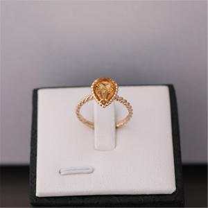 China Custom Make Gold Factory Luxury Jewelry Serpent Boheme Ring S Motif Citrin Ref JRG02702 on sale