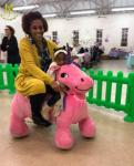 Hansel hot selling kids battery powered plush motorized riding animals in game