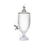 Luxury lead-free crystal glass 5L glass juice beverage dispenser with tap