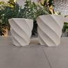 Buy cheap Reinforced Plant Pot Handcrafted Cream colored Clay and Fiber Vase For Home from wholesalers