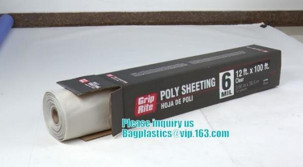 150 170 175 180 200 250 micron heavy duty clear plastic poly sheeting for