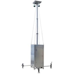 Wholesale 6m Mast Camera Surveillance Cube Security Tower For Temporary Construction Site from china suppliers