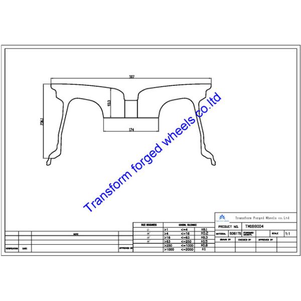 TM188004 18X8 inches forged wheels monoblock wheels blanks Dimple style barrel and rims