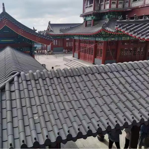 Chinese Buddhist Monastery Building Temple Roof Tiles Matt Surface Clay Roof
