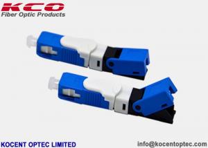 China UPC Blue Fiber Optic Fast Connector OFC Single Mode SM ESC250D 0.2dB Insertion Loss on sale