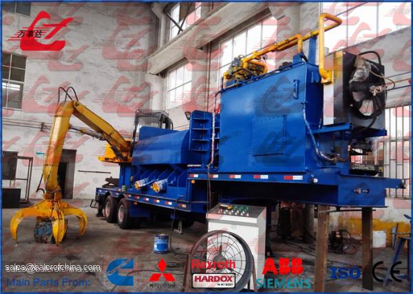 Mobile Scrap Metal Baler Logger Hydraulic Metal Baling Press Diesel Engine Power