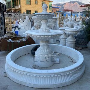 Marble Water Fountain Natural Stone Granite Garden 3 Tier Fountains Large