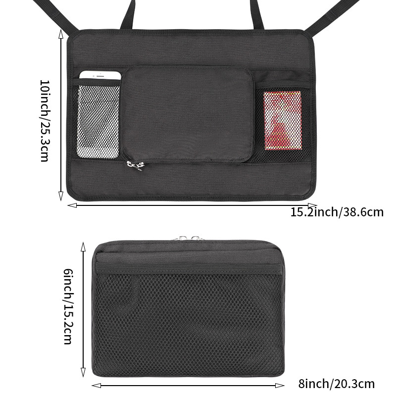 Netting Bag For Car Organizer Bags Pocket Handbag Holder Backseat 15.2x10"
