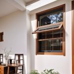 Buildings Aluminium Top Hung Window Frame Glass Heat Insulation