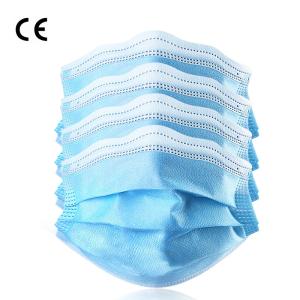 Wholesale Disposable Earloop Non Woven 3ply Face Mask / Blue Disposable 3ply Face Mask For Personal from china suppliers