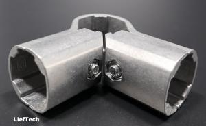 Wholesale 4 Way Aluminium Pipe Connectors standard size 90 Degree Right Angle Joints from china suppliers