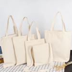 Factory OEM White color Nature Handbag Tote Cotton Bag Wholesale Custom Canvas