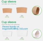 Biodegradable cup sleeve, Corrugated up sleeve with printing, brand logo, hot