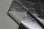 Silver Metalic Pu Synthetic Leather 0.6mm Thickness 220g / ㎡ For Women Dress